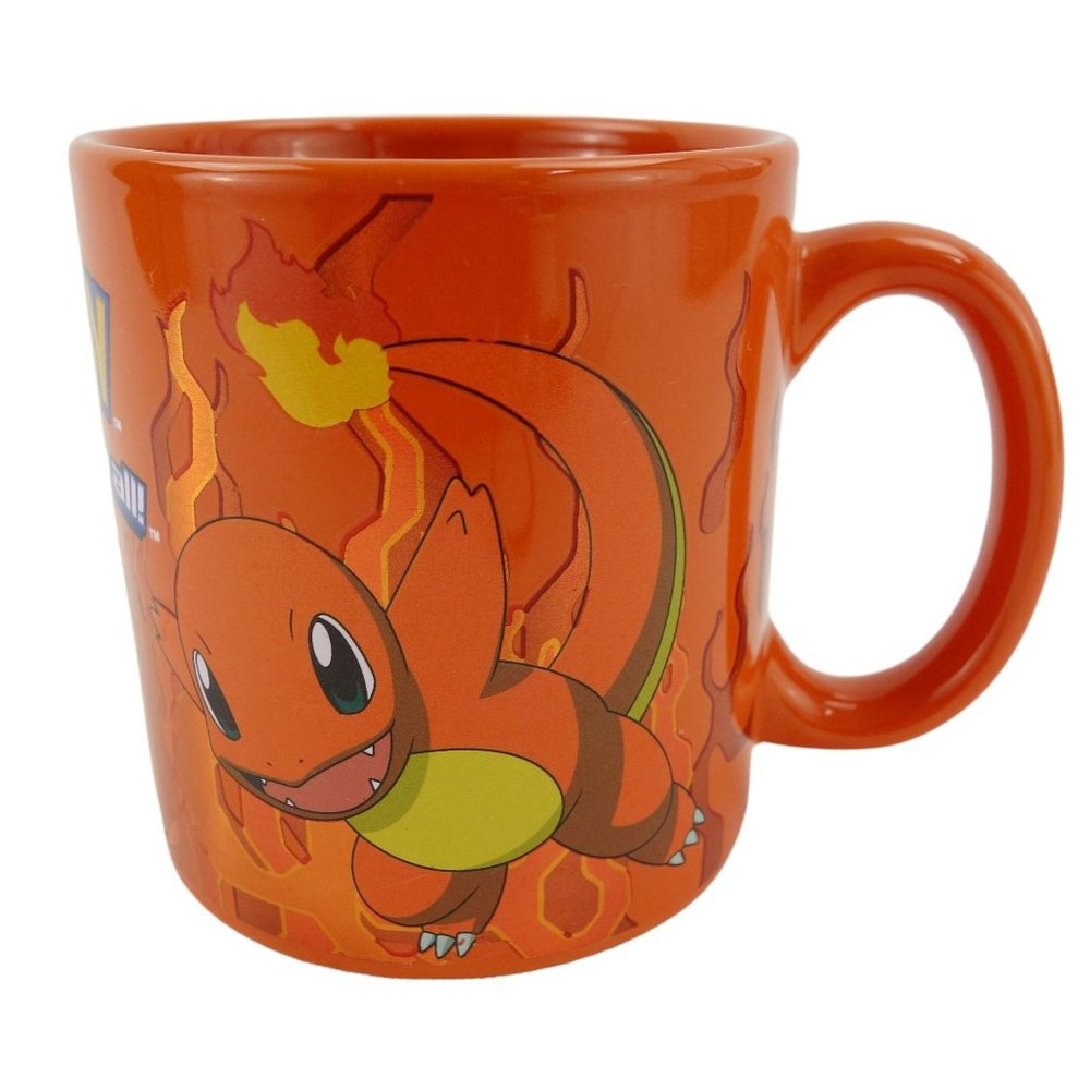 Funky Pokemon Gotta Catch Em All‎ Large 20 oz Orange Ceramic Coffee Cup Mug